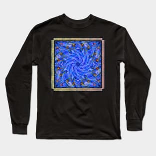 Blue Spiral Descent Long Sleeve T-Shirt